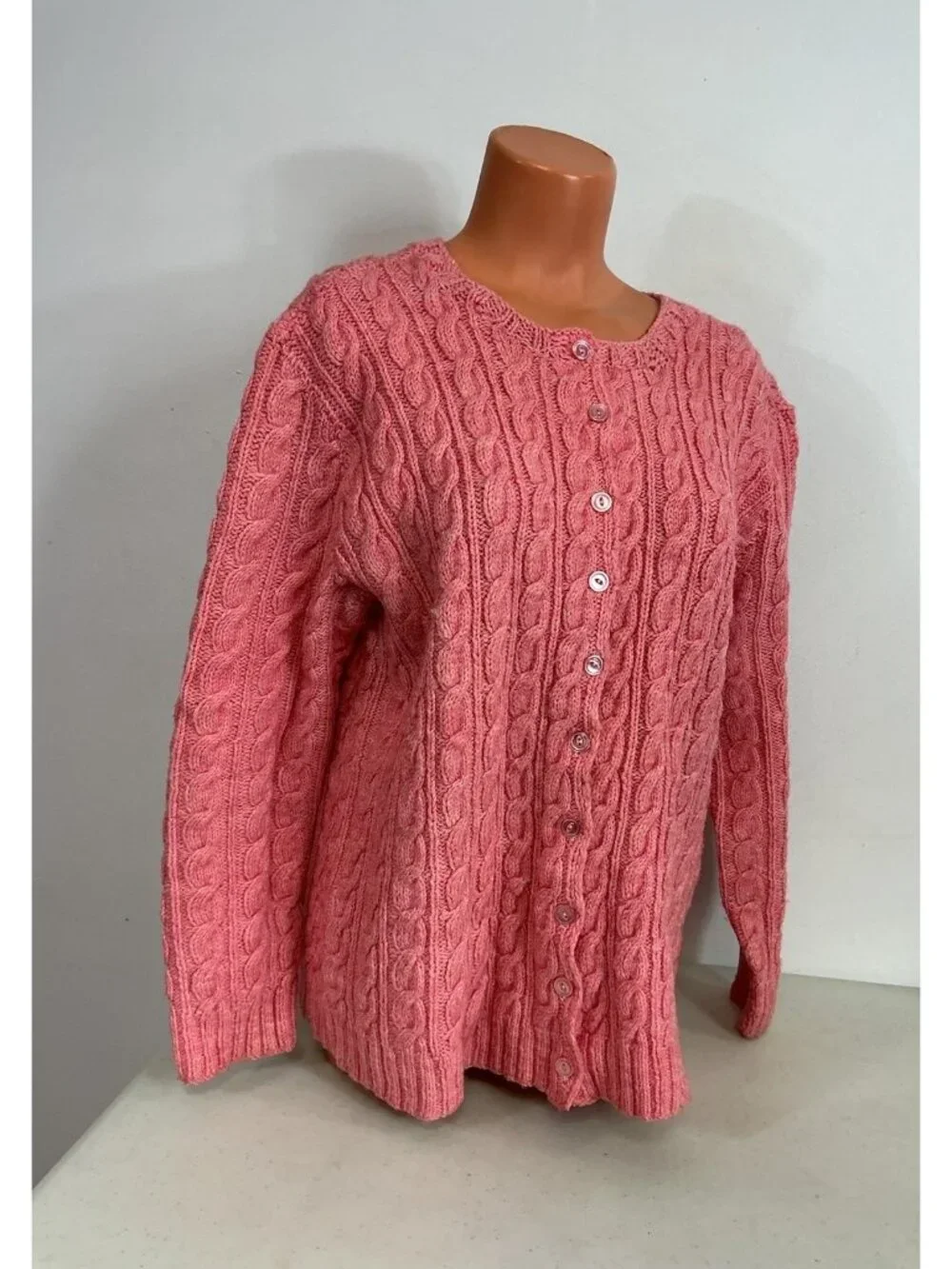 Vintage Wool Cardigan Sweater Womens XL